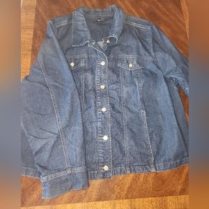 Womens 3x button up jean jacket